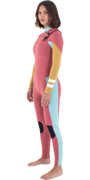 2025 Hurley Womens Advant 3/2mm Chest Zip Wetsuit WFS0013302 - Coral